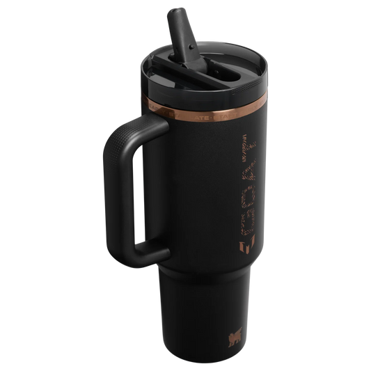 Messi x Stanley Quencher Tumbler — Black & Gold Edition